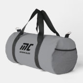 Monogram Grauer Minimalistischer Name Einfach für  Duffle Bag (Rechte Ecke)