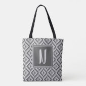 Monogram Graues Dreikantmuster Tasche (Rückseite)