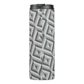 Monogram Graues Dreikantmuster Thermosbecher (Rückseite)