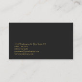 Monogram Gray Gold Consultant Business Card Visitenkarte (Rückseite)