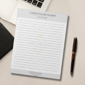 Monogram Gray Modern Eleganed Lined Notizblock