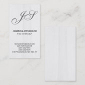 Monogram Gray Muster Consultant Business Card Visitenkarte (Vorne/Hinten)