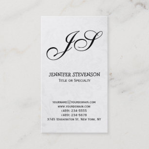 Monogram Gray Muster Consultant Business Card Visitenkarte