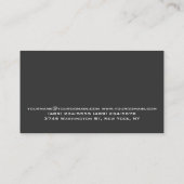 Monogram Gray Personal Trainer Business Card Visitenkarte (Rückseite)