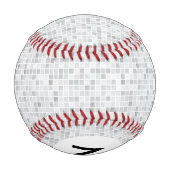 Monogram Gray Tiles Pattern Baseball (Rückseite)