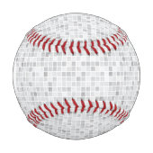 Monogram Gray Tiles Pattern Baseball (Vorderseite)