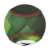 Monogram Green abstrakt Technology Design Baseball (Rückseite)
