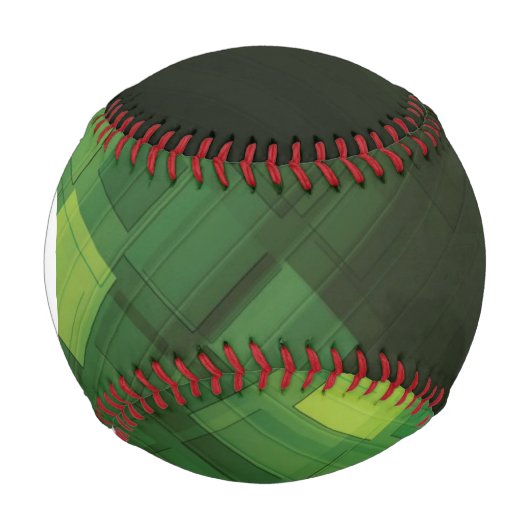Monogram Green abstrakt Technology Design Baseball (Vorderseite)