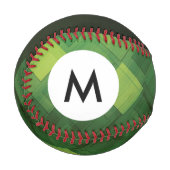 Monogram Green abstrakt Technology Design Baseball (Vorderseite Links)