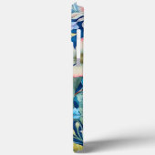 Monogram Green Blue Lila Pink Blütengrün Case-Mate iPhone Hülle (Rückseite / Links)