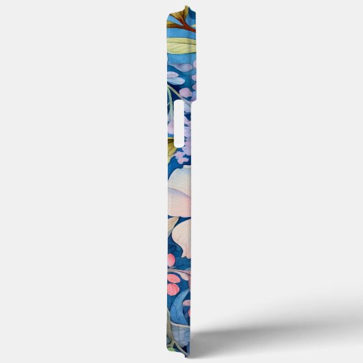 Monogram Green Blue Lila Pink Blütengrün Case-Mate iPhone Hülle (Rückseite / Rechts)