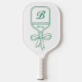 Monogram Green Bow Pickleball Paddle (Rückseite)