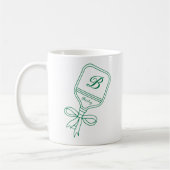 Monogram Green Bow Pickleball Paddle Tasse (Links)