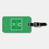 Monogram Green Circuit Square Splitter Gepäckanhänger (Vorderseite horizontal)