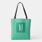 Monogram Green Dreistone Diamond Muster Tasche (Rückseite)