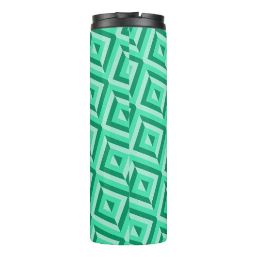 Monogram Green Dreistone Diamond Muster Thermosbecher (Rückseite)