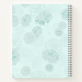 Monogram Green Elegant Spiral Notebook Notizblock (Rückseite)
