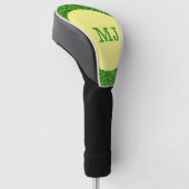 Monogram Green Glitzer Golf Headcover (angewinkelt)