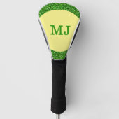 Monogram Green Glitzer Golf Headcover (Vorderseite)