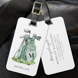 Monogram Green Golf Bag Gepäckanhänger