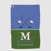 Monogram Green Golfer Golfhandtuch (Vorderseite)
