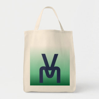Monogram Green Gradient Einkaufstasche
