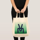Monogram Green Gradient Tot Bag Tragetasche (Vorderseite (Produkt))