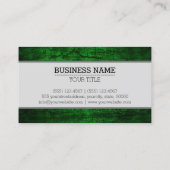 Monogram Green Grunge Background #2 Visitenkarte (Rückseite)