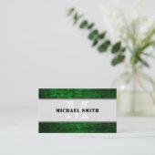 Monogram Green Grunge Background #2 Visitenkarte (Stehend Vorderseite)
