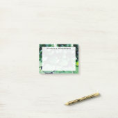 Monogram Green Lily Pad Pond Post-it Klebezettel (Auf Schreibtisch)