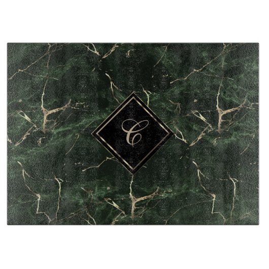 Monogram Green Marbour Cutting Board Schneidebrett (Vorderseite)