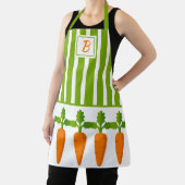 Monogram Green Strip mit Carrots Garden Girl Schürze (InSitu)