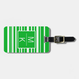 Monogram Green Uneven Striping GL Square Splitter Gepäckanhänger