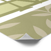 Monogram Green Wall Art Leinwand Poster (Ecke)