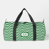Monogram Green & White Stripes Psychedelic SM Duffle Bag (Rückseite)