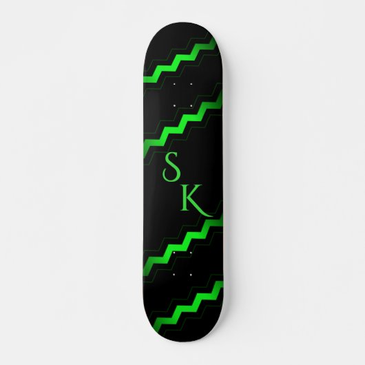 Monogram Green Zag Accent Skateboard (Vorne)