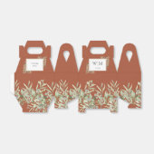 Monogram Greenerity Foliage Terracotta Wedding Geschenkschachtel (Ungefaltet)