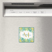 Monogram Greenery Eucalyptus Verlasse Olive Branch Magnet (In Situ (Geschirrspüler))