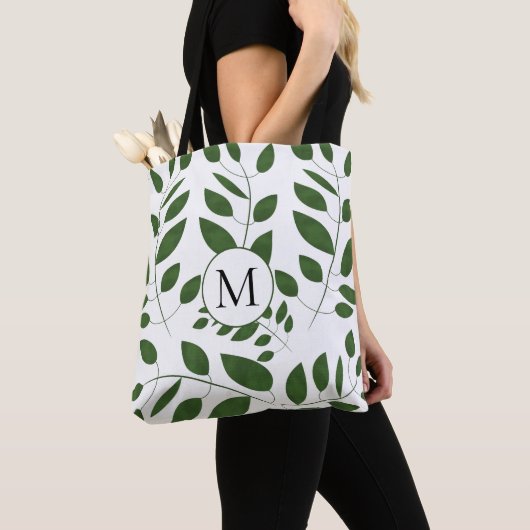 Monogram Greenery Leaf Muster Tasche (Von Nahem)