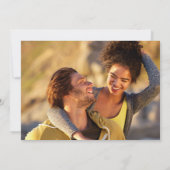 Monogram Greenery Terracotta Foto Wedding Einladung (Rückseite)