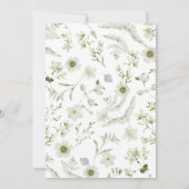 Monogram Greenery Wedding Einladung (Rückseite)