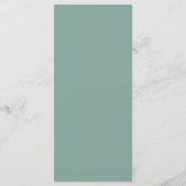 Monogram Greenery Wreath Elegant Wedding Menükarte (Rückseite)