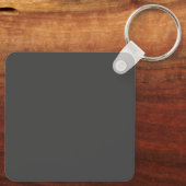 Monogram Grey Black Minimalistisch Modern Name Schlüsselanhänger (Rückseite)