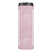 Monogram Grey Pink Trendy Elegante Girly Modern Thermosbecher (Rückseite)