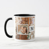 Monogram Grid Foto Collage Coffee Tasse (Links)