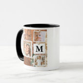 Monogram Grid Foto Collage Coffee Tasse (Vorderseite Links)