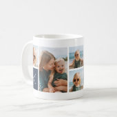 Monogram Grid Foto Collage Kaffeetasse (Vorderseite Links)