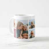 Monogram Grid Foto Collage Kaffeetasse (Vorderseite Links)
