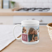 Monogram Grid Foto Collage Kaffeetasse