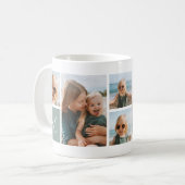 Monogram Grid Foto Collage Kaffeetasse (Vorderseite Links)